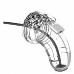 Man Cage - Model 15 - Kuklås 3,5" med Penisplugg - Transparent