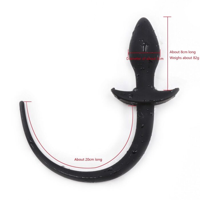 Buttplug med hale - sort