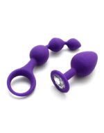 Rimba - Barcelona - Anal Pleasure - Sett med Buttplug og Analkuler - Lilla