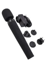 Pixey - Deluxe Black Velvet - Oppladbar Massasjestav - Medium - Bilde 3