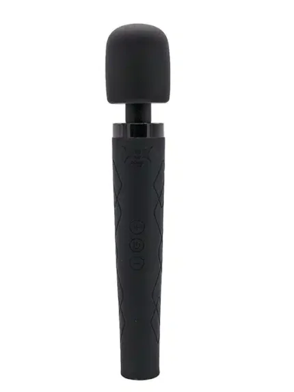 Pixey - Deluxe Black Velvet - Oppladbar Massasjestav - Medium
