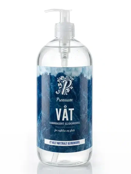 Premium - Våt - Vannbasert Glidemiddel - Nøytral - 1000ml