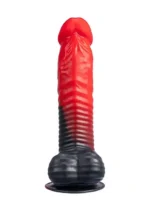 Silexd Fantasy - Devil Dildo - Liquid Silicone - Rød og Sort - Bilde 5