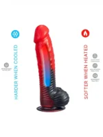 Silexd Fantasy - Devil Dildo - Liquid Silicone - Rød og Sort - Bilde 3