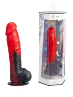 Silexd Fantasy - Devil Dildo - Liquid Silicone - Rød og Sort - Bilde 8