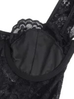 Gnist Undertøy - Blondebody med Korte Ermer – Sort - Bilde 8