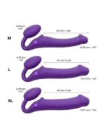 Strap-on-Me - Stroppeløs Strap On med Vibrering - Large - Lilla - Bilde 5