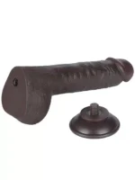 LoveToy – 9.5" Sliding Skin Dildo – Mørk Hudfarge - Bilde 9