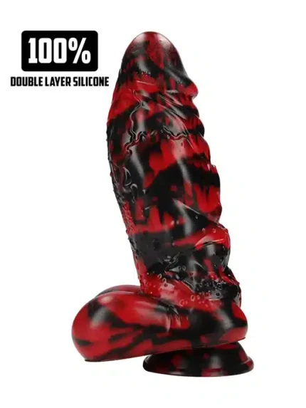 Fiction Cocks - Demon Master - Fantasi Dildo - Rød/Sort
