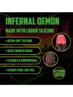 Fiction Cocks - Infernal Demon - Fantasi Dildo - Rød og Sort - Bilde 3
