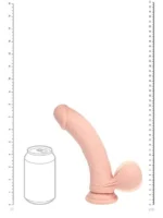 Realrock - Dual Density Vibrator Dildo with Weighted Balls - 8"/20,3 cm - Beige - Bilde 11