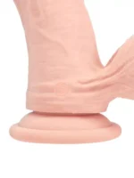 Realrock - Dual Density Vibrator Dildo with Weighted Balls - 8"/20,3 cm - Beige - Bilde 10