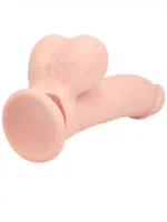Realrock - Dual Density Vibrator Dildo with Weighted Balls - 8"/20,3 cm - Beige - Bilde 8