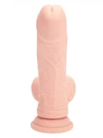 Realrock - Dual Density Vibrator Dildo with Weighted Balls - 8"/20,3 cm - Beige - Bilde 5