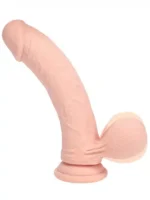 Realrock - Dual Density Vibrator Dildo with Weighted Balls - 8"/20,3 cm - Beige - Bilde 4