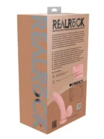 Realrock - Dual Density Vibrator Dildo with Weighted Balls - 8"/20,3 cm - Beige - Bilde 3