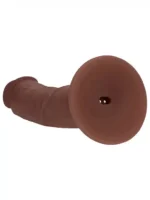 Realrock - Dual Density Vibrator Dildo med Sugekopp - 8"/20,3cm - Brun - Bilde 5