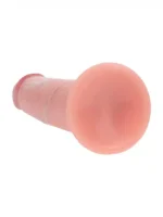Realrock - Dual density sliding skin - Dildo i silikon - Lys hudfarge 6" - Bilde 5