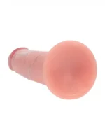 Realrock - Dual density sliding skin - Dildo i silikon - Lys hudfarge 7" - Bilde 4
