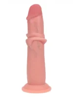 Realrock - Dual Density Dildo med Sugekopp - 8"/1cm - Beige - Bilde 4