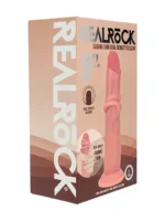 Realrock - Dual Density Dildo med Sugekopp - 8"/1cm - Beige - Bilde 2