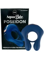 EXS - AquaPulse Poseidon – Vibrerende Penisring – Blå - Bilde 4